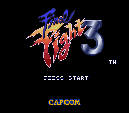 Final Fight 3 (Europe) Title Screen